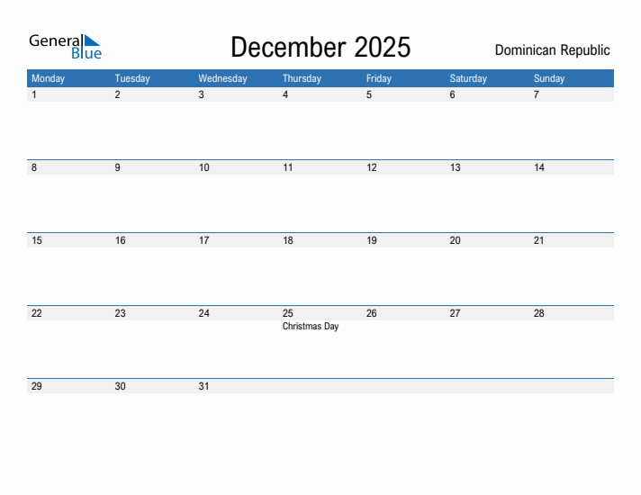 Fillable December 2025 Calendar