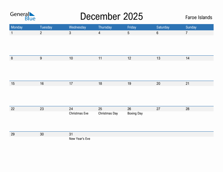 Fillable December 2025 Calendar