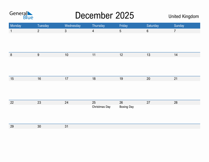 Fillable December 2025 Calendar