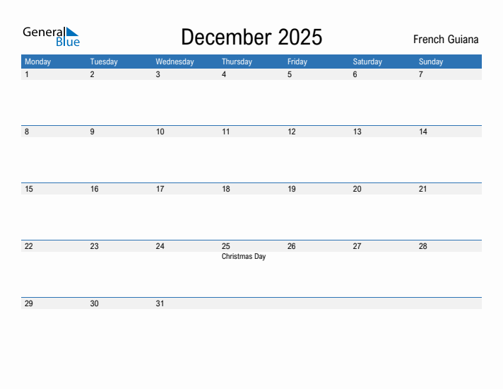 Fillable December 2025 Calendar