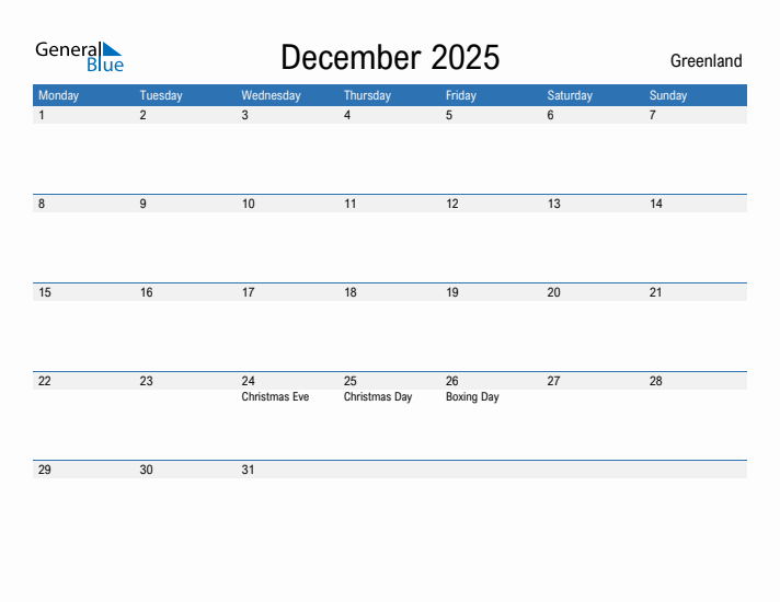 Fillable December 2025 Calendar