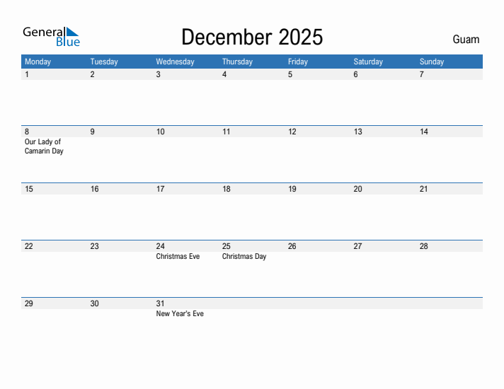 Fillable December 2025 Calendar