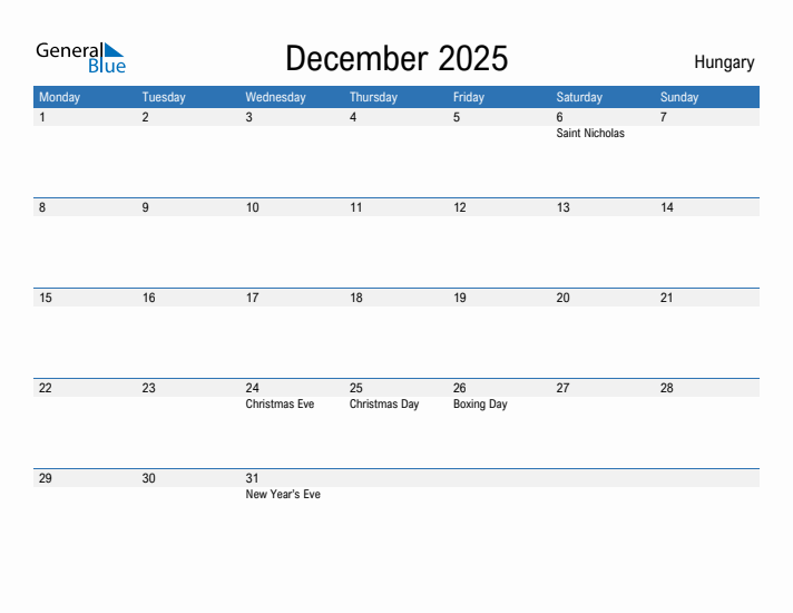 Fillable December 2025 Calendar