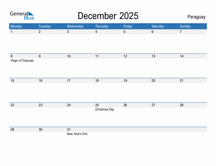 Fillable December 2025 Calendar