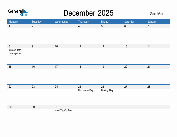 Fillable December 2025 Calendar