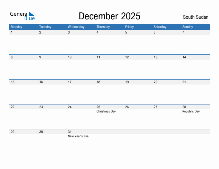 Fillable December 2025 Calendar