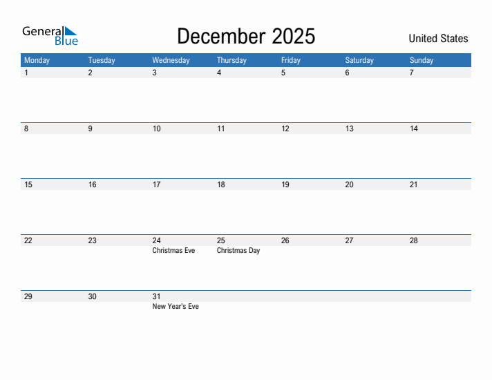 Fillable December 2025 Calendar