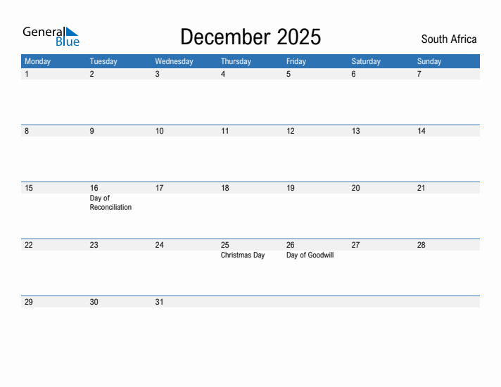 Fillable December 2025 Calendar