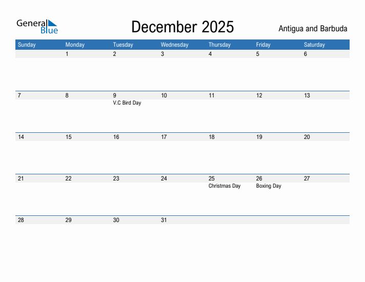 Fillable December 2025 Calendar