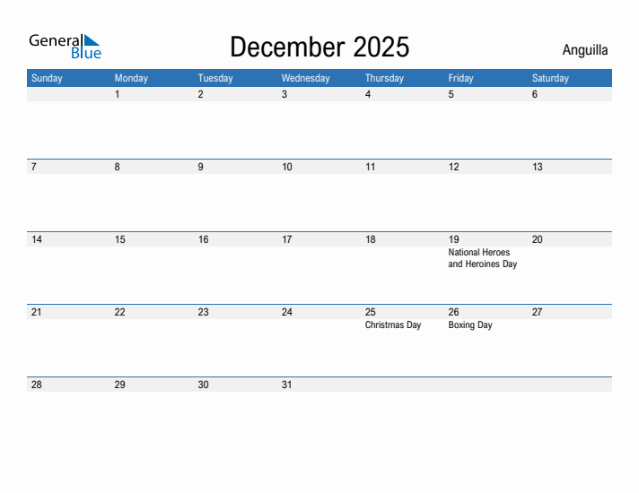 Fillable December 2025 Calendar