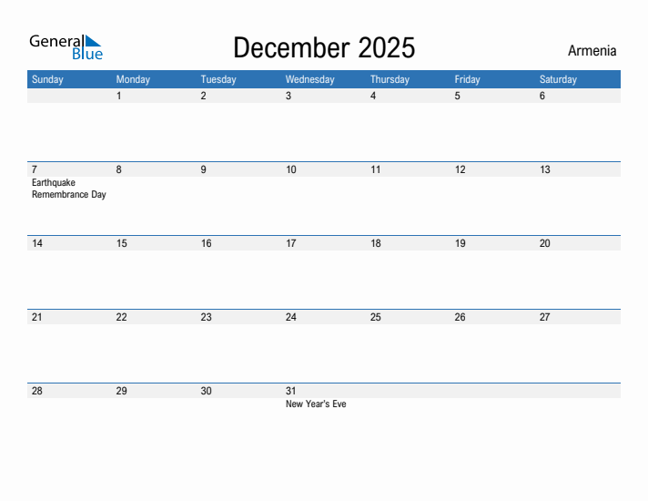 Fillable December 2025 Calendar