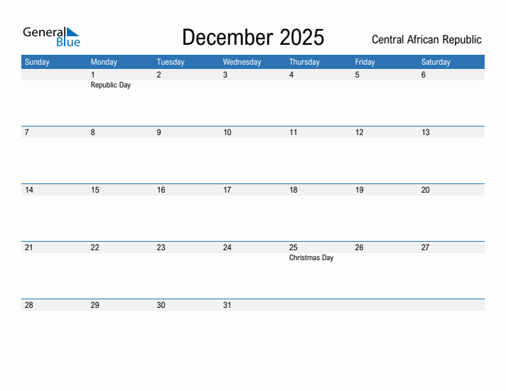 Fillable December 2025 Calendar