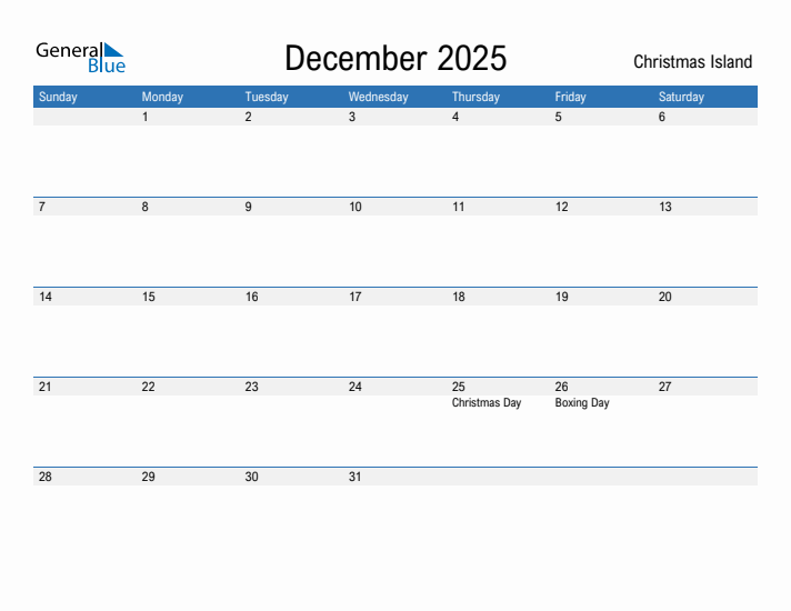 Fillable December 2025 Calendar