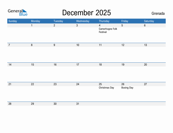 Fillable December 2025 Calendar