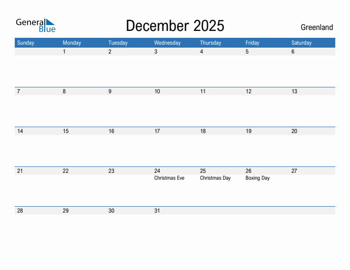 Fillable December 2025 Calendar