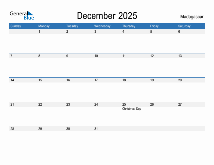 Fillable December 2025 Calendar