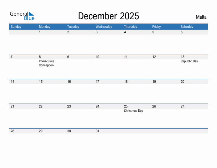 Fillable December 2025 Calendar