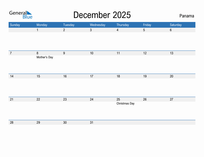 Fillable December 2025 Calendar