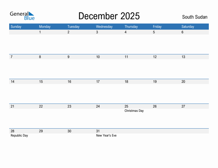 Fillable December 2025 Calendar