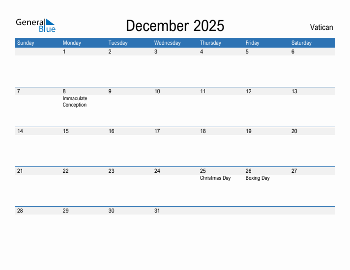 Fillable December 2025 Calendar