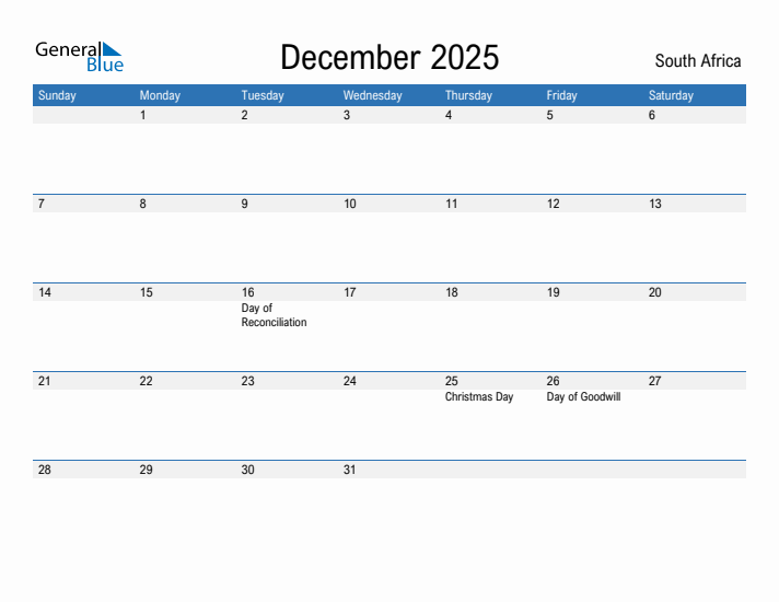 Fillable December 2025 Calendar