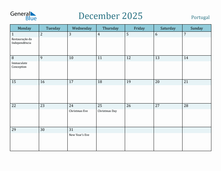 December 2025 Calendar with Holidays