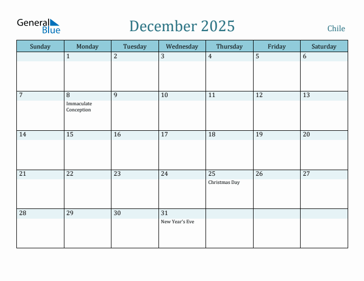 December 2025 Calendar with Holidays