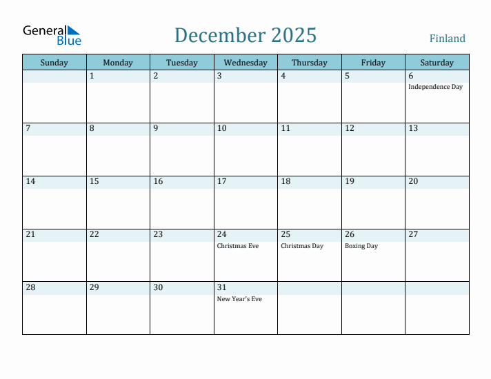 December 2025 Calendar with Holidays