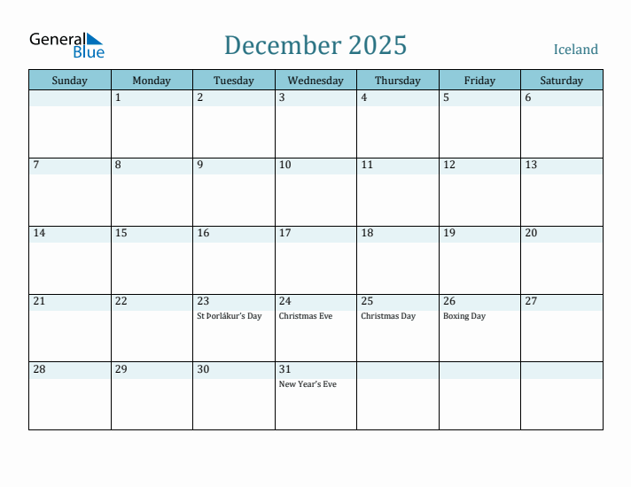 December 2025 Calendar with Holidays