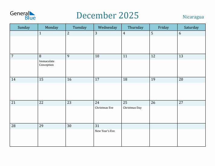 December 2025 Calendar with Holidays