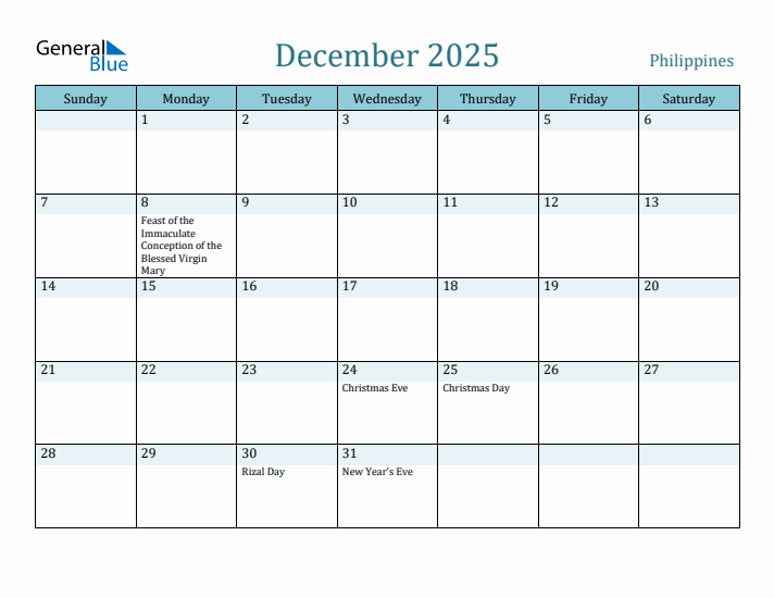 December 2025 Calendar with Holidays