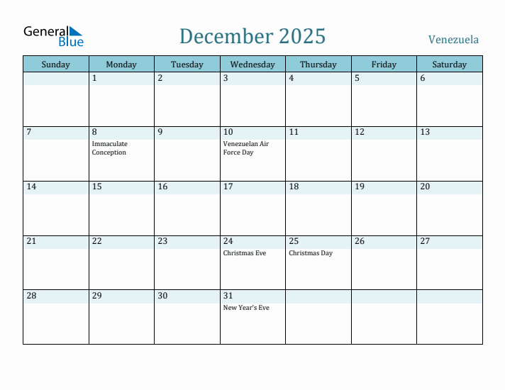 December 2025 Calendar with Holidays