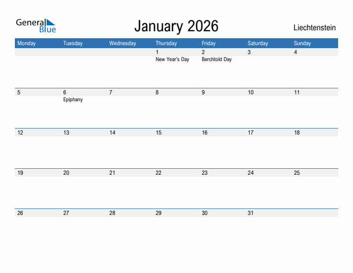 Fillable January 2026 Calendar