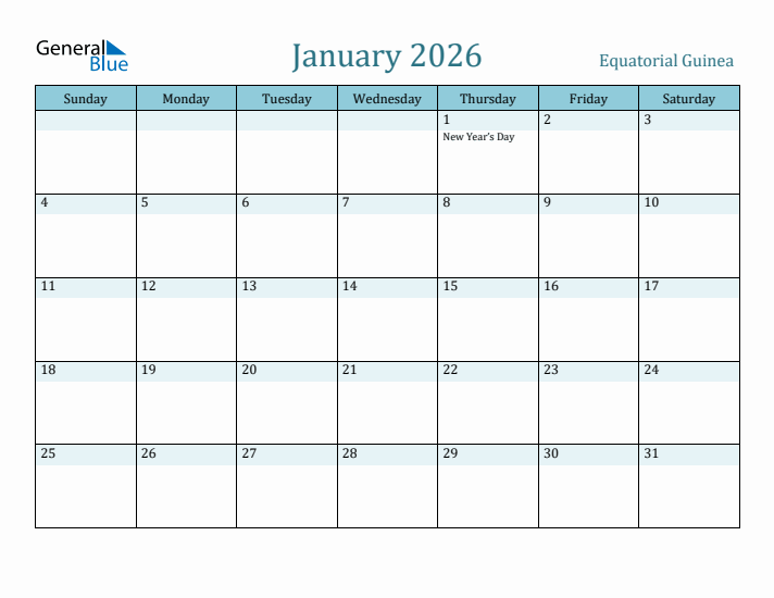 January 2026 Calendar with Holidays