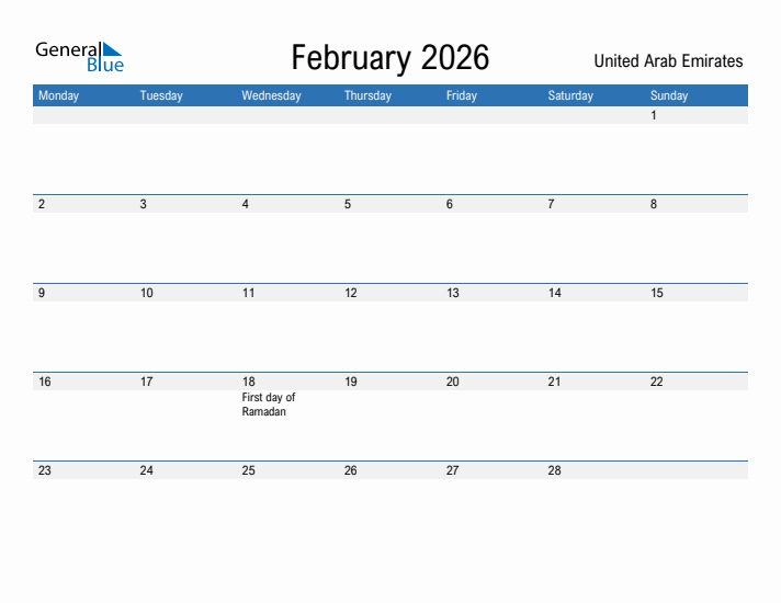 Fillable February 2026 Calendar