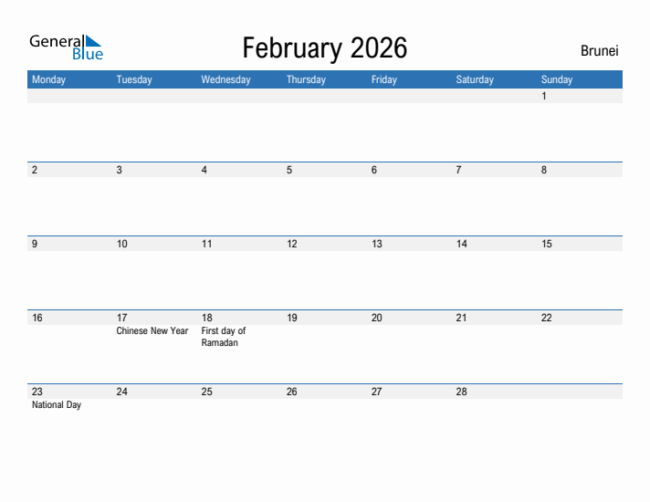 Fillable February 2026 Calendar