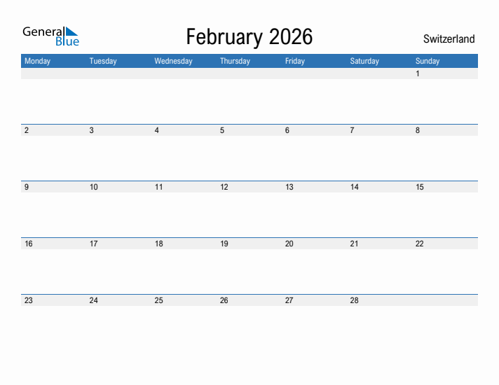 Fillable February 2026 Calendar