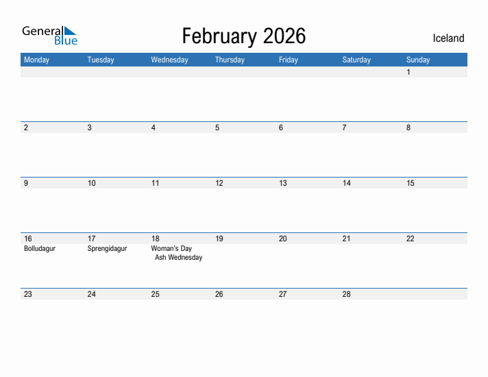 Fillable February 2026 Calendar