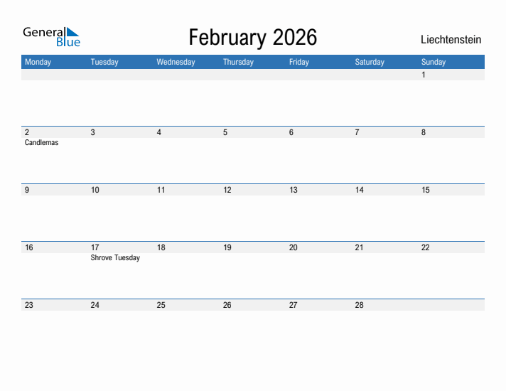 Fillable February 2026 Calendar