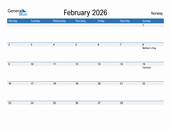 Fillable February 2026 Calendar