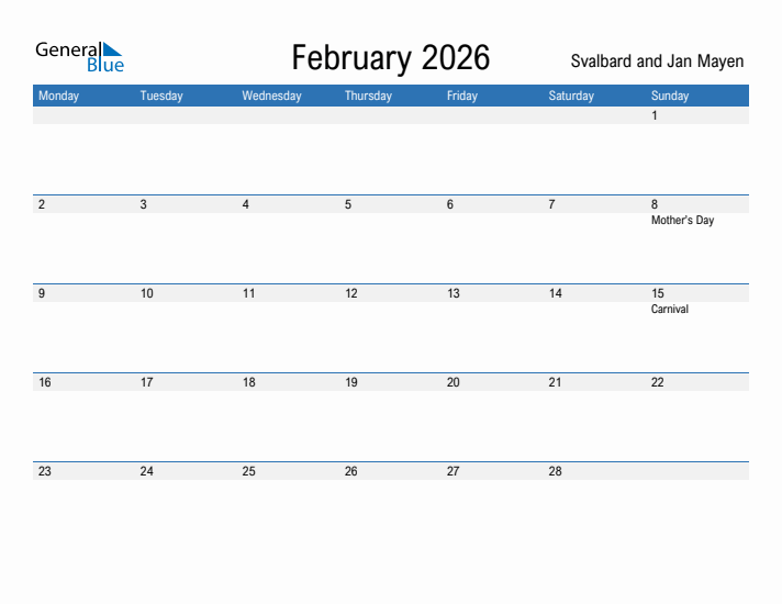 Fillable February 2026 Calendar