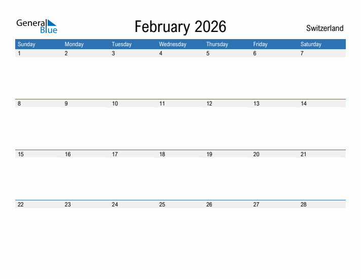 Fillable February 2026 Calendar