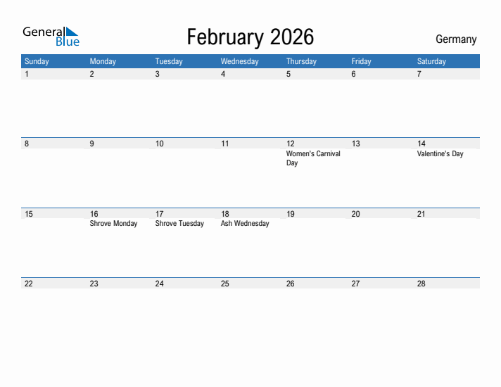 Fillable February 2026 Calendar