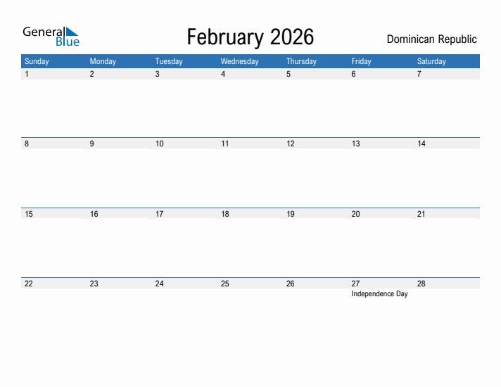 Fillable February 2026 Calendar