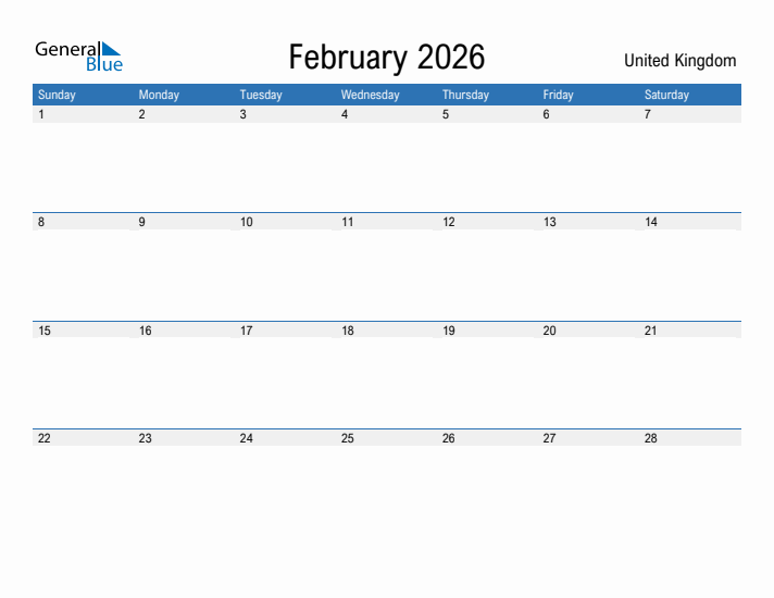 Fillable February 2026 Calendar