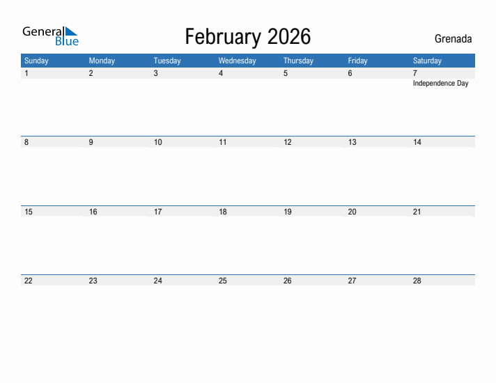 Fillable February 2026 Calendar