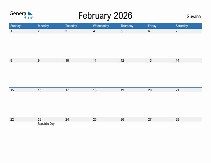 Fillable February 2026 Calendar