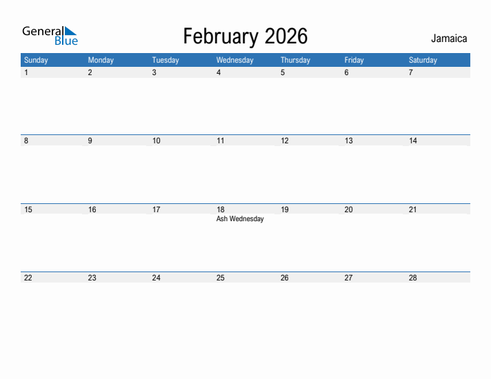 Fillable February 2026 Calendar