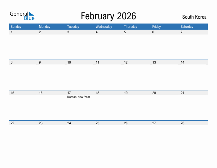 Fillable February 2026 Calendar