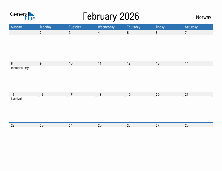 Fillable February 2026 Calendar